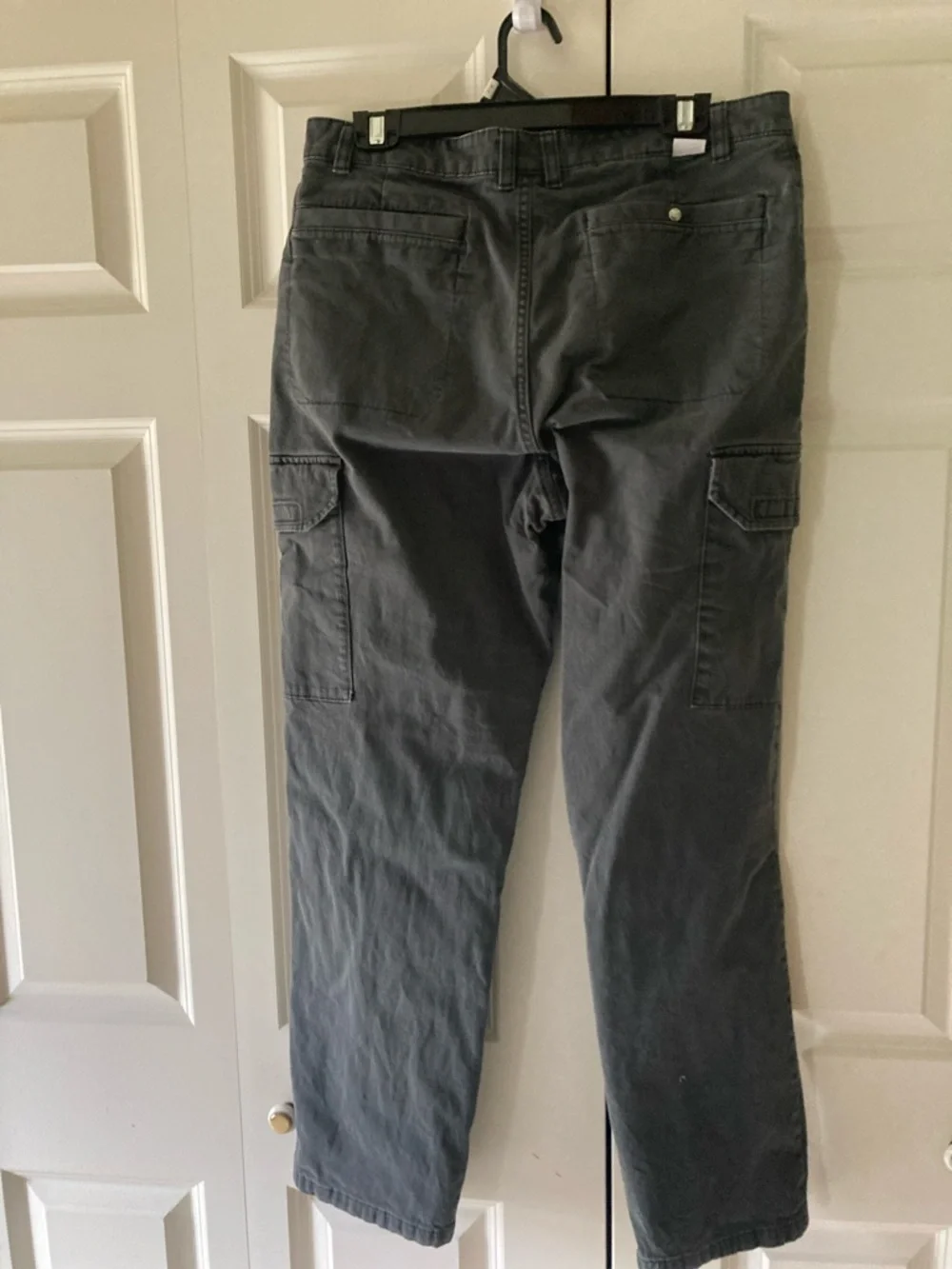 North Face 32w men’s gray flannel lined cargo pants work wear outdoors